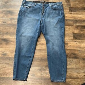 Torrid sky high skinny button fly jeans size 24R